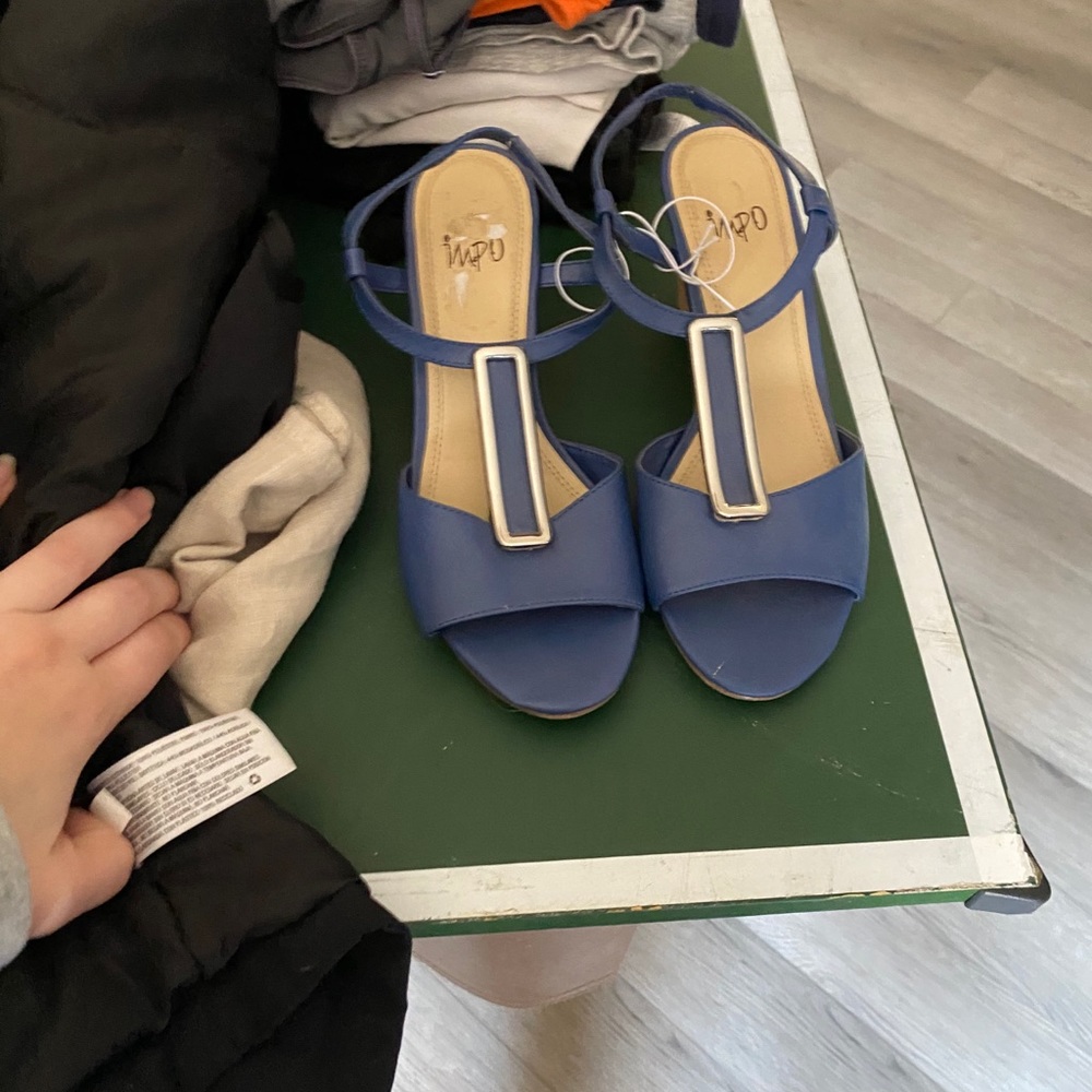 Blue size 8 wedges